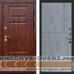 Входная дверь Премиум дуб Горизонт бетон темный