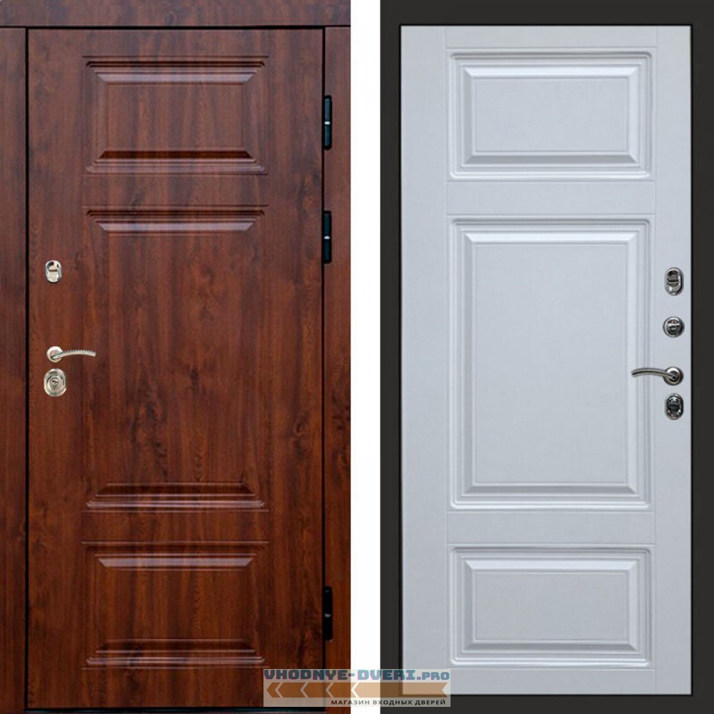 Входная дверь Премиум дуб Лион белый софт