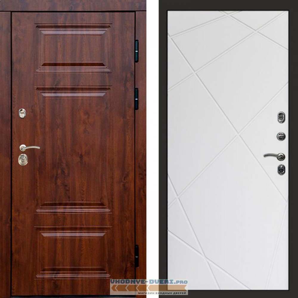 Входная дверь Премиум дуб Лучи белый