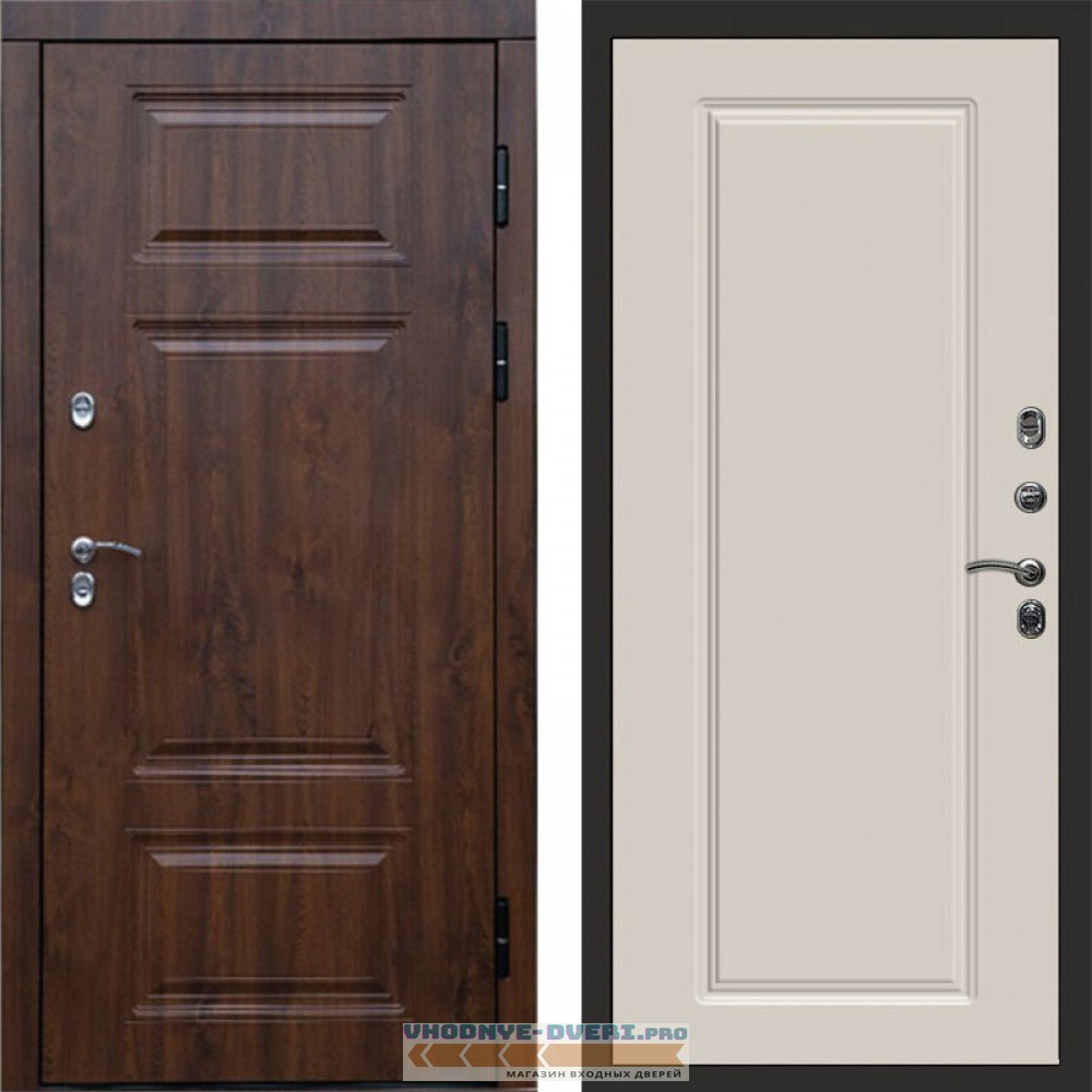 Входная дверь Премиум дуб Гранд слоновая кость