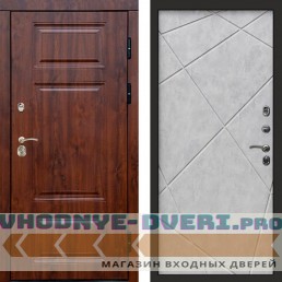 Входная дверь Премиум дуб Лучи бетон светлый