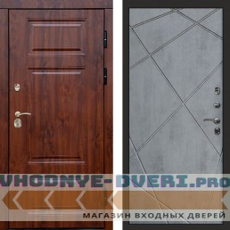 Входная дверь Премиум дуб Лучи бетон темный