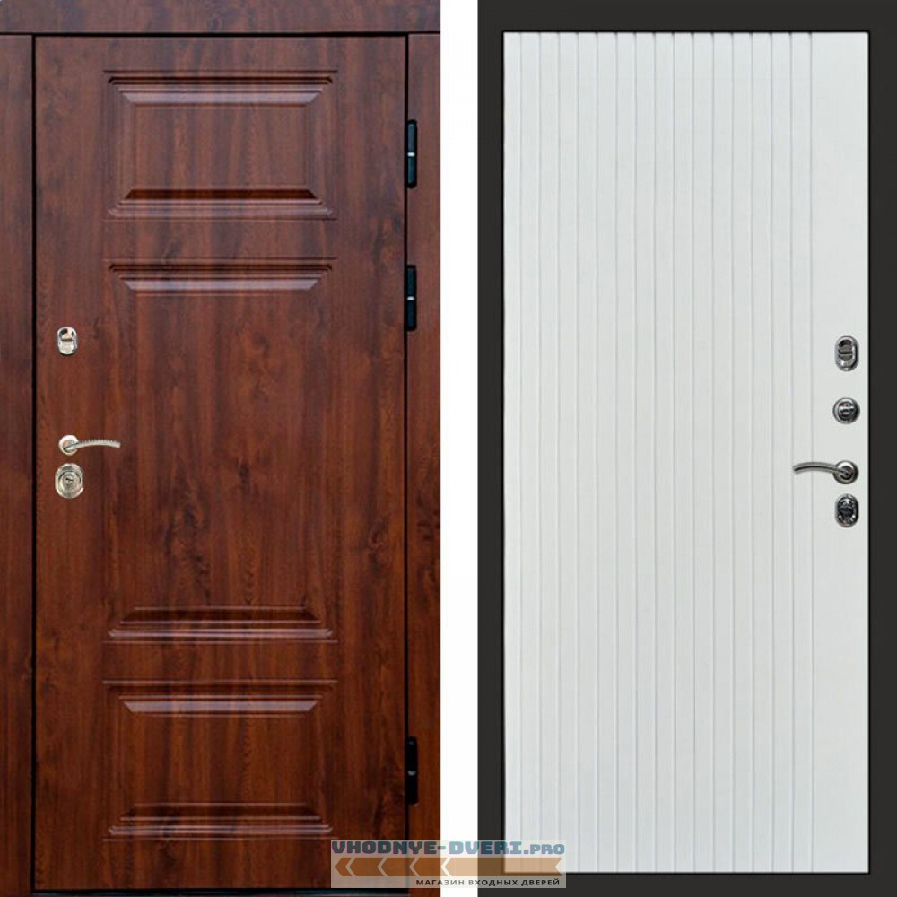 Входная дверь Премиум дуб Flat белый софт