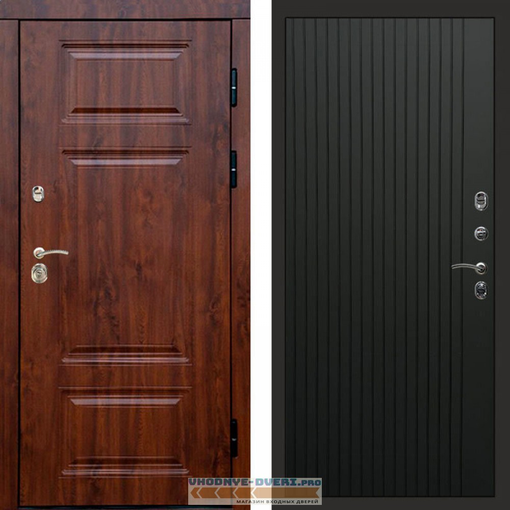 Входная дверь Премиум дуб Flat черный кварц