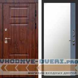 Входная дверь Премиум дуб Зеркало фацет grey софт