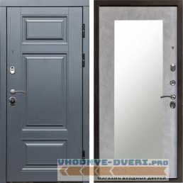 Входная дверь Termo Door Премиум Grey Зеркало триумф бетон светлый