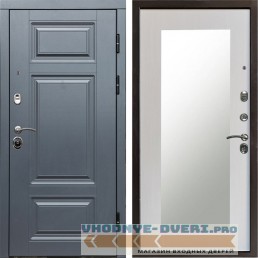 Входная дверь Termo Door Премиум Grey Зеркало Триумф лиственница белая