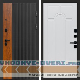 Входная дверь ПРЕСТИЖ Арка белое дерево