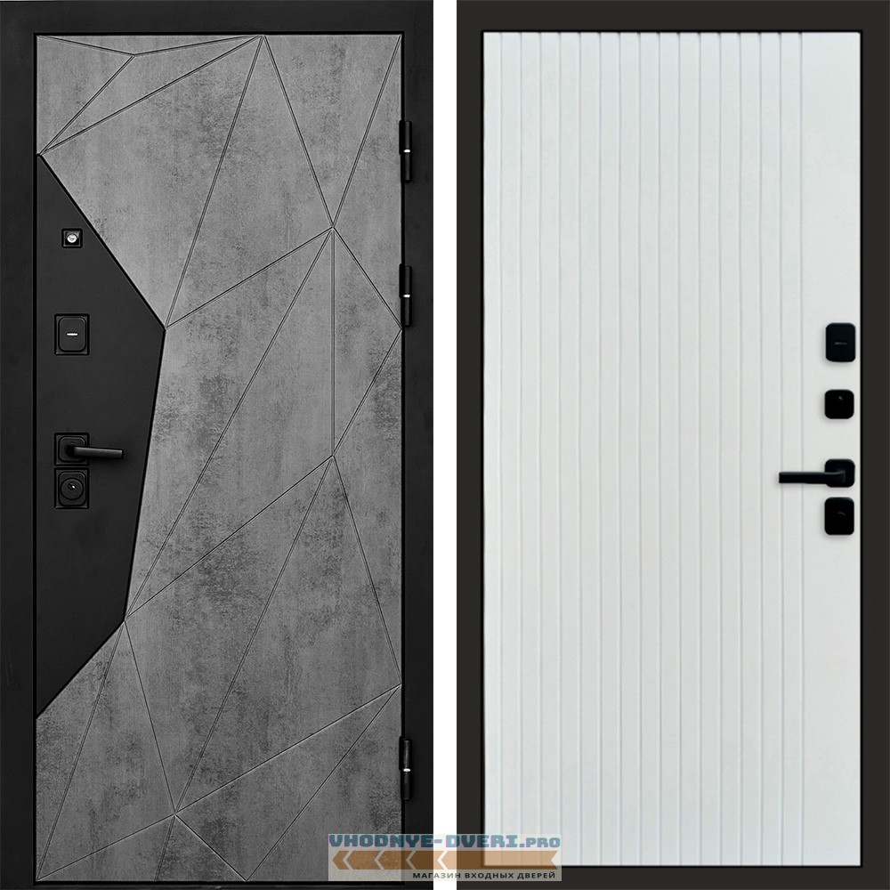 Дверь Termo Door Авангард Бетон Flat Белый софт