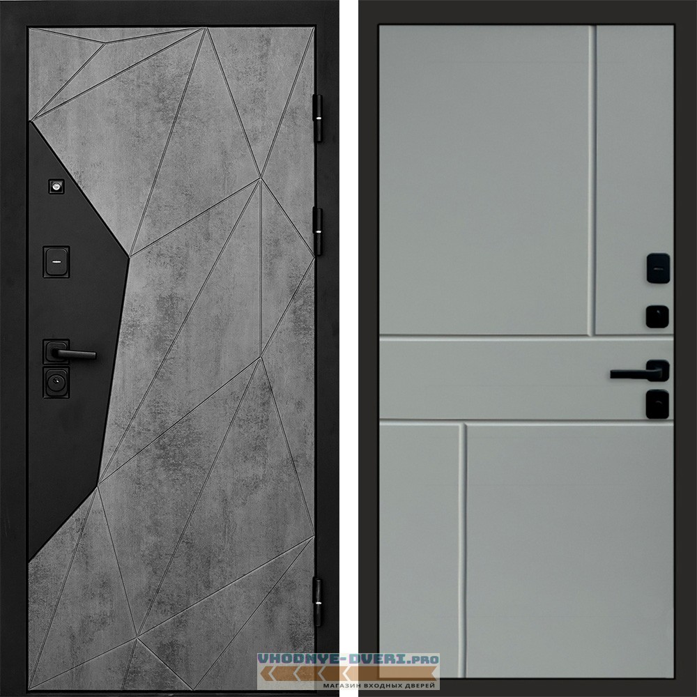 Дверь Termo Door Авангард Бетон Горизонт Grey софт