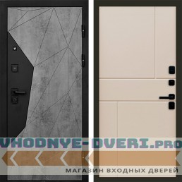 Дверь Termo Door Авангард Бетон Горизонт Слоновая кость