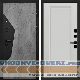 Входная дверь Авангард Бетон Гранд Белый Софт