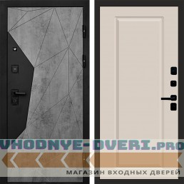 Входная дверь Termo Door Авангард Бетон Гранд Слоновая кость