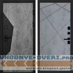 Входная дверь Авангард Бетон Лучи бетон темный