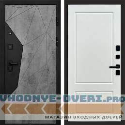 Дверь входная Termo Door Авангард Бетон Марсель Белый софт
