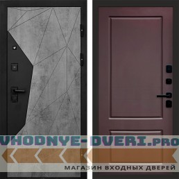 Дверь входная Termo Door Авангард Бетон Марсель Шоколад