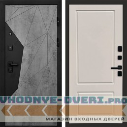 Дверь входная Termo Door Авангард Бетон Марсель Слоновая кость
