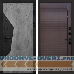 Входная дверь Авангард Бетон Porte Шоколад