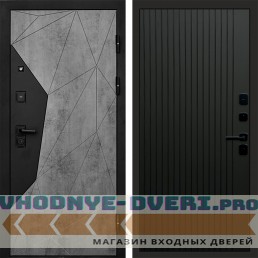 Termo Door Авангард Бетон Flat Черный кварц