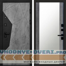 Дверь Termo Door Авангард Бетон Зеркало 27 Бетон темный