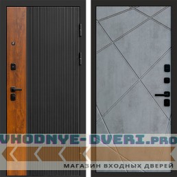 Входная дверь ПРЕСТИЖ Лучи бетон темный