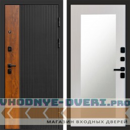 Входная дверь ПРЕСТИЖ Зеркало Триумф лиственница белая