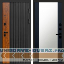 Дверь Termo Door ПРЕСТИЖ Зеркало 27 Черный кварц + тонировка