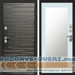 Дверь Termo Door Ривьера венге Зеркало Триумф Белый софт