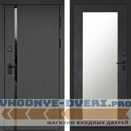 Входная дверь Роял графит Зеркало триумф венге