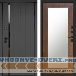 Входная дверь Роял графит Зеркало триумф дуб