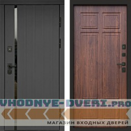 Входная дверь Роял графит Орех премиум