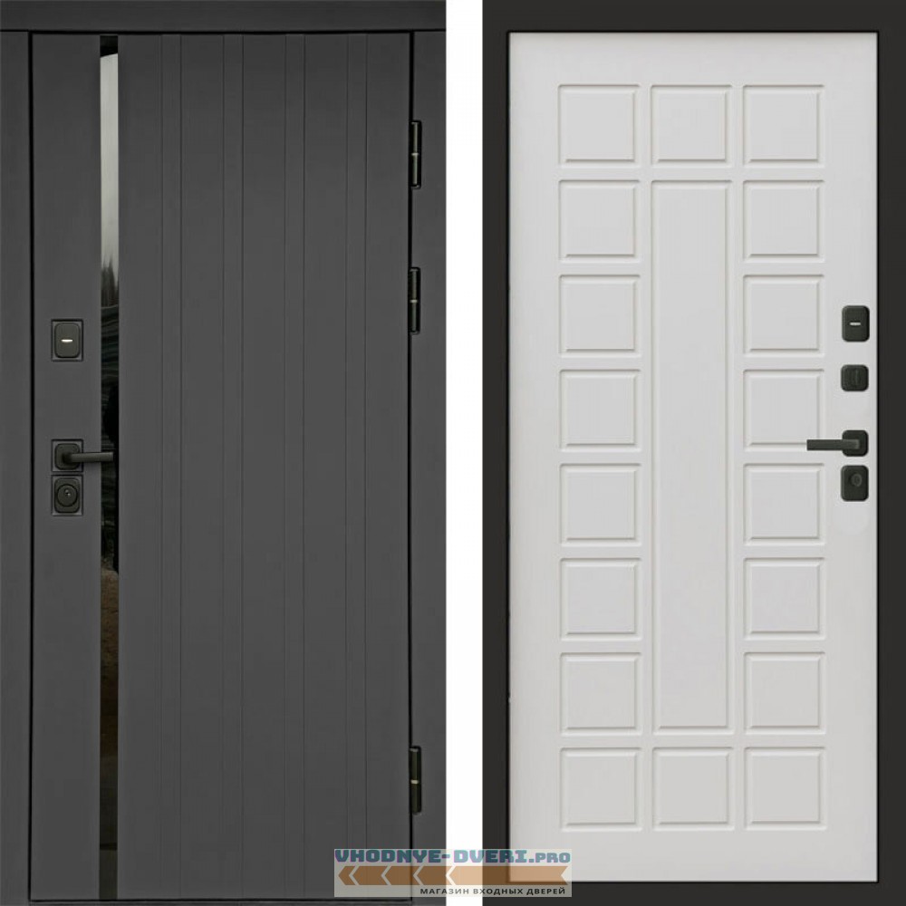 Входная дверь Роял графит Престиж бежевый матовый