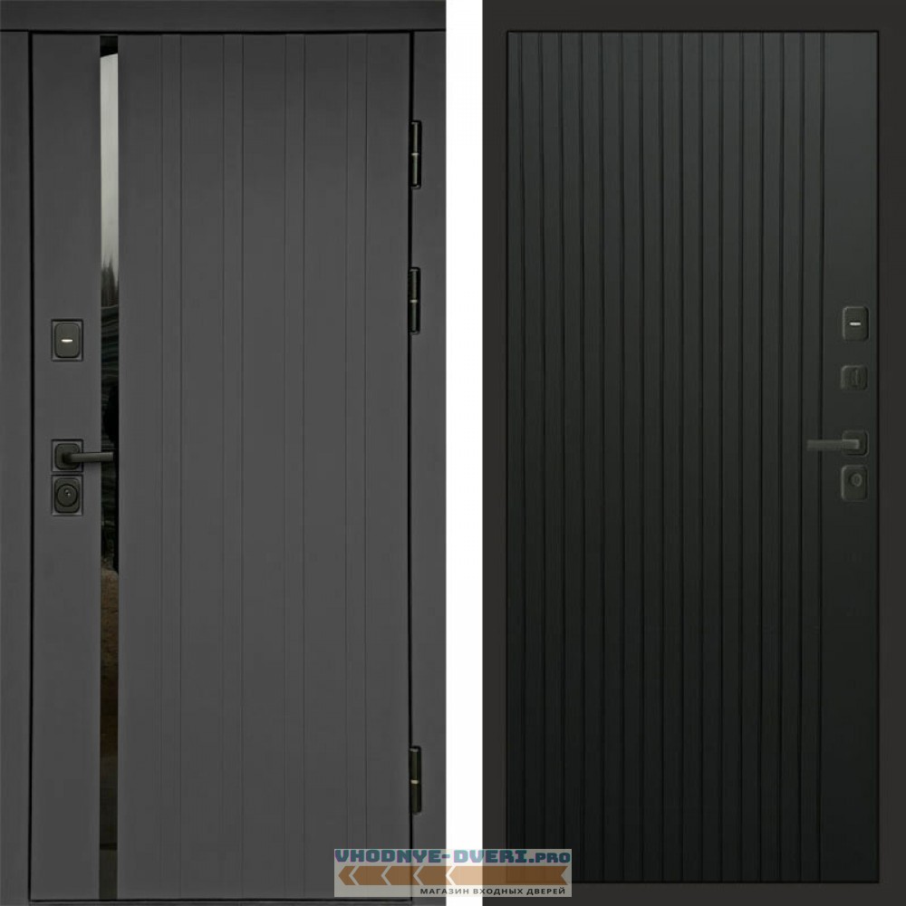 Входная дверь Роял графит Flat черный кварц