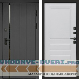 Входная дверь Роял графит Классика белый матовый