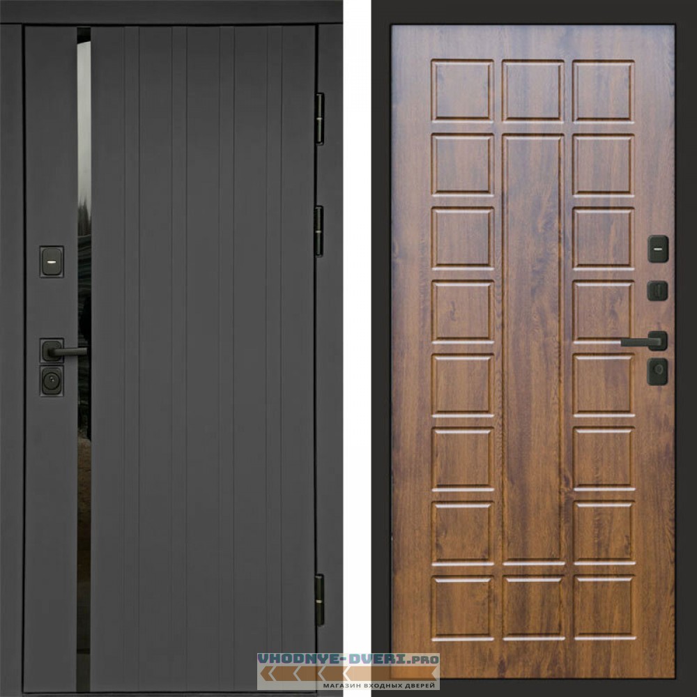 Входная дверь Роял графит Престиж дуб
