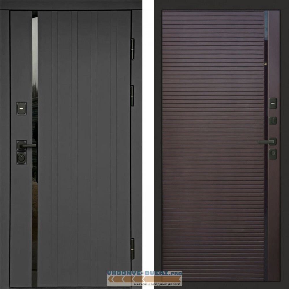 Входная дверь Роял графит Porte шоколад