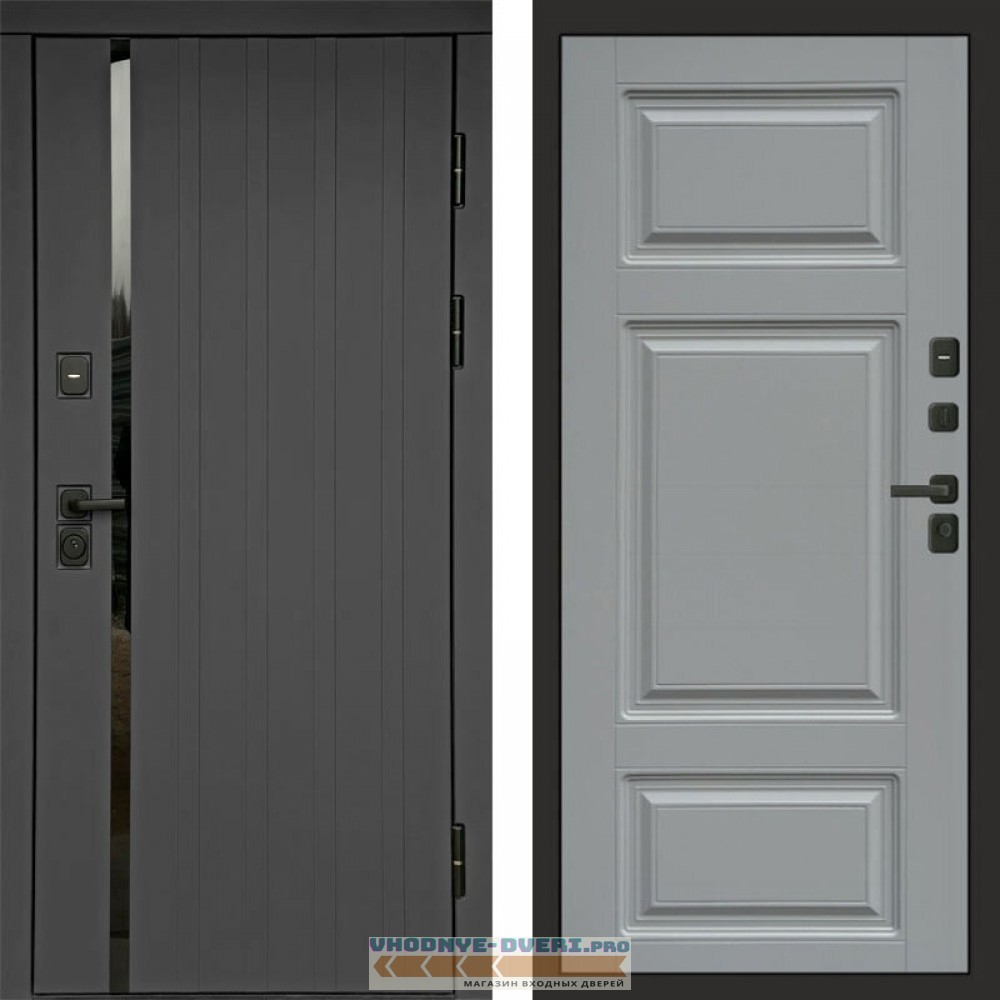 Входная дверь Роял графит Лион grey софт