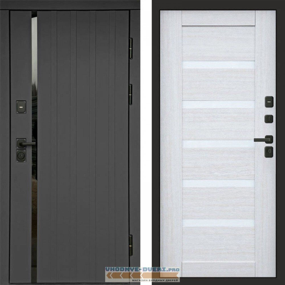 Входная дверь Роял графит Царга лиственница