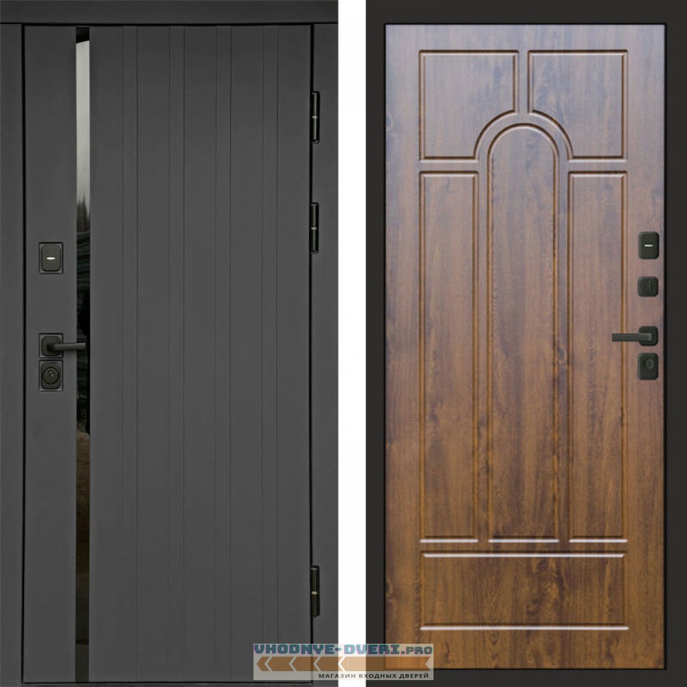 Входная дверь Роял графит Арка дуб