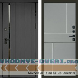 Входная дверь Роял графит Горизонт Grey софт