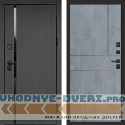 Входная дверь Роял графит Горизонт бетон темный