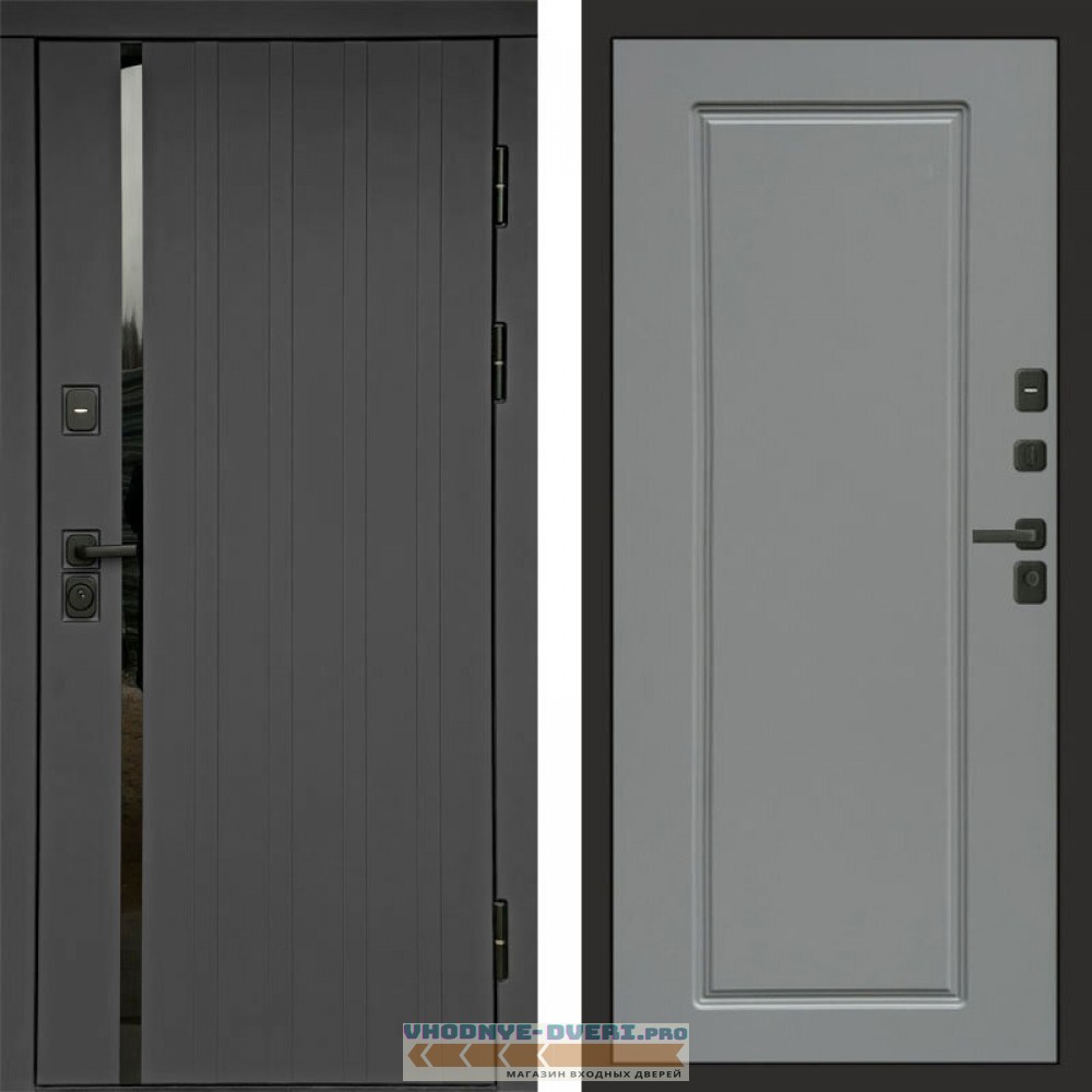 Входная дверь Роял графит Гранд grey софт