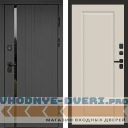 Входная дверь Роял графит Гранд слоновая кость
