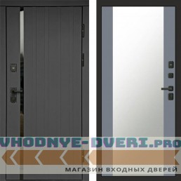 Входная дверь Роял графит Зеркало grey софт