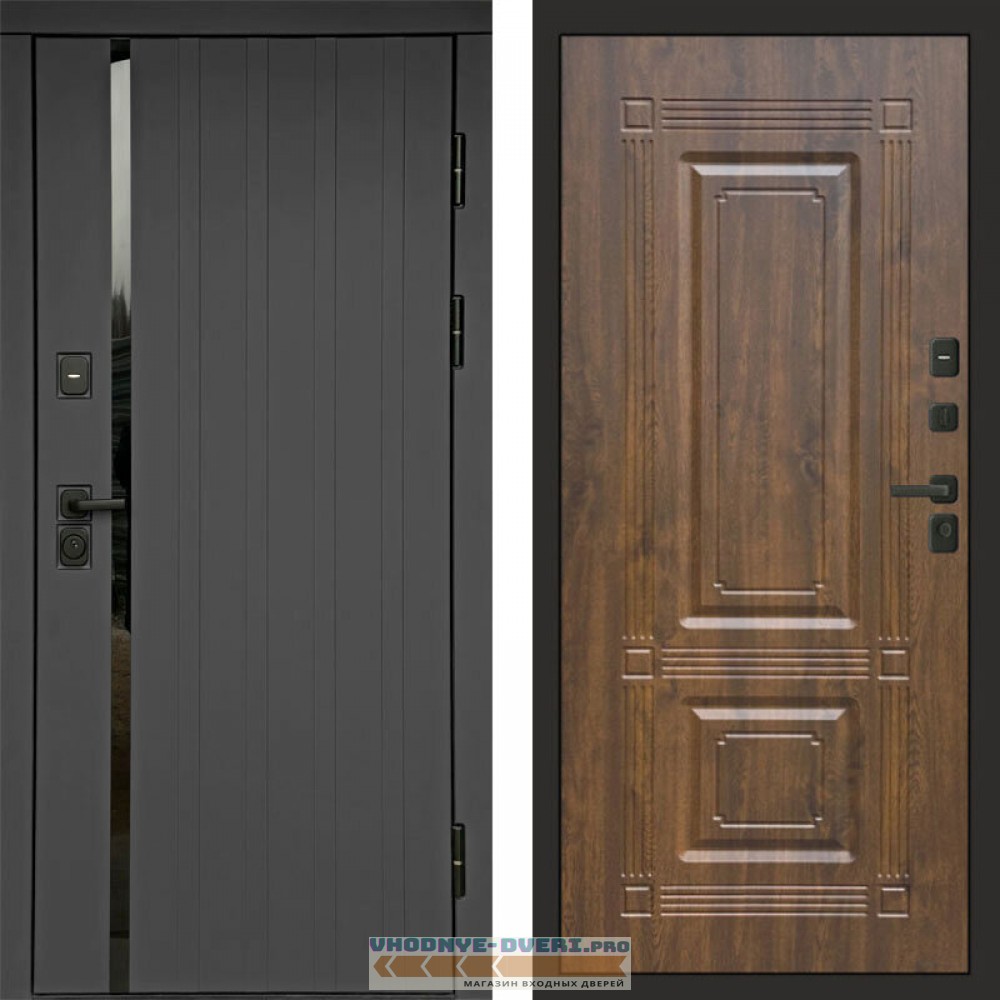 Входная дверь Роял графит Мадрид дуб