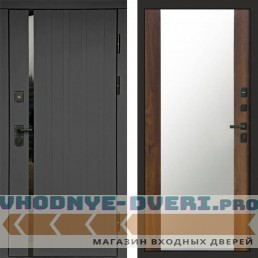 Входная дверь Роял графит Зеркало дуб