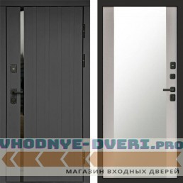 Входная дверь Роял графит Зеркало лиственница