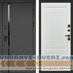 Входная дверь Роял графит Марсель белый софт