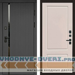 Входная дверь Роял графит Марсель слоновая кость