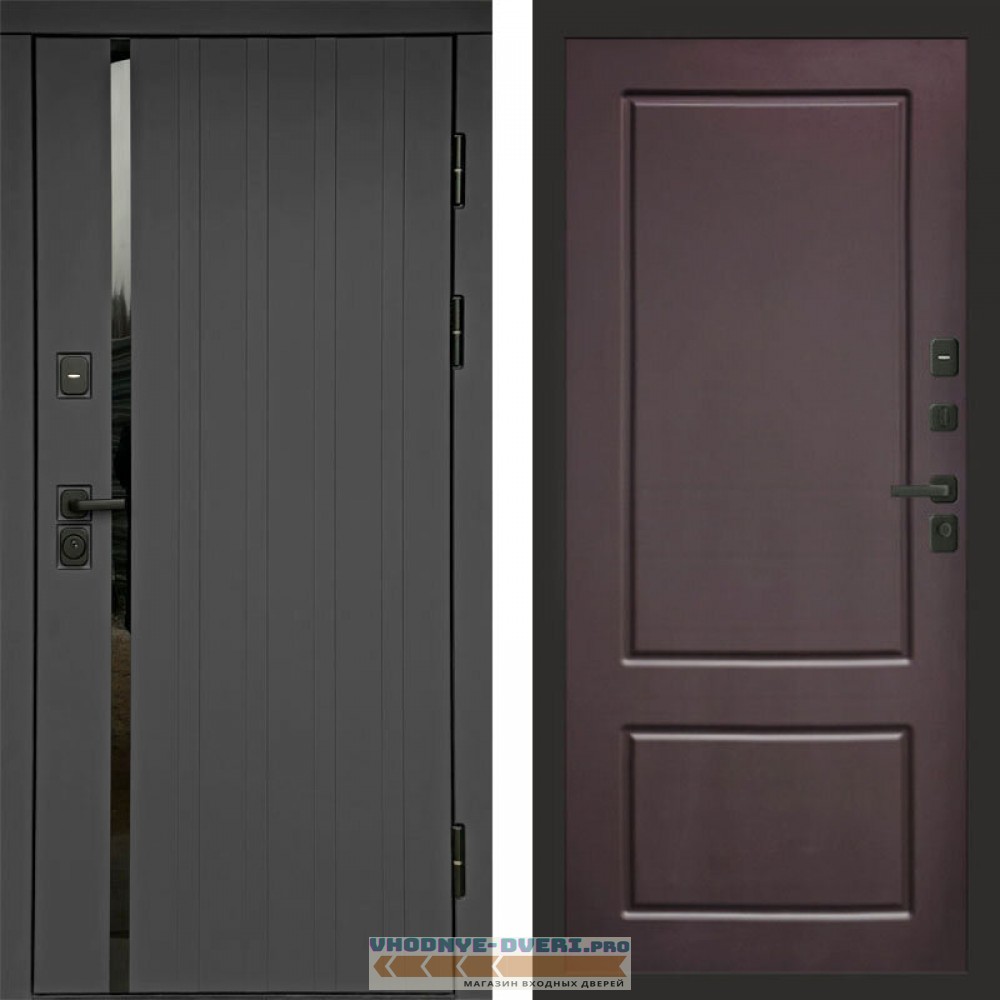 Входная дверь Роял графит Марсель шоколад